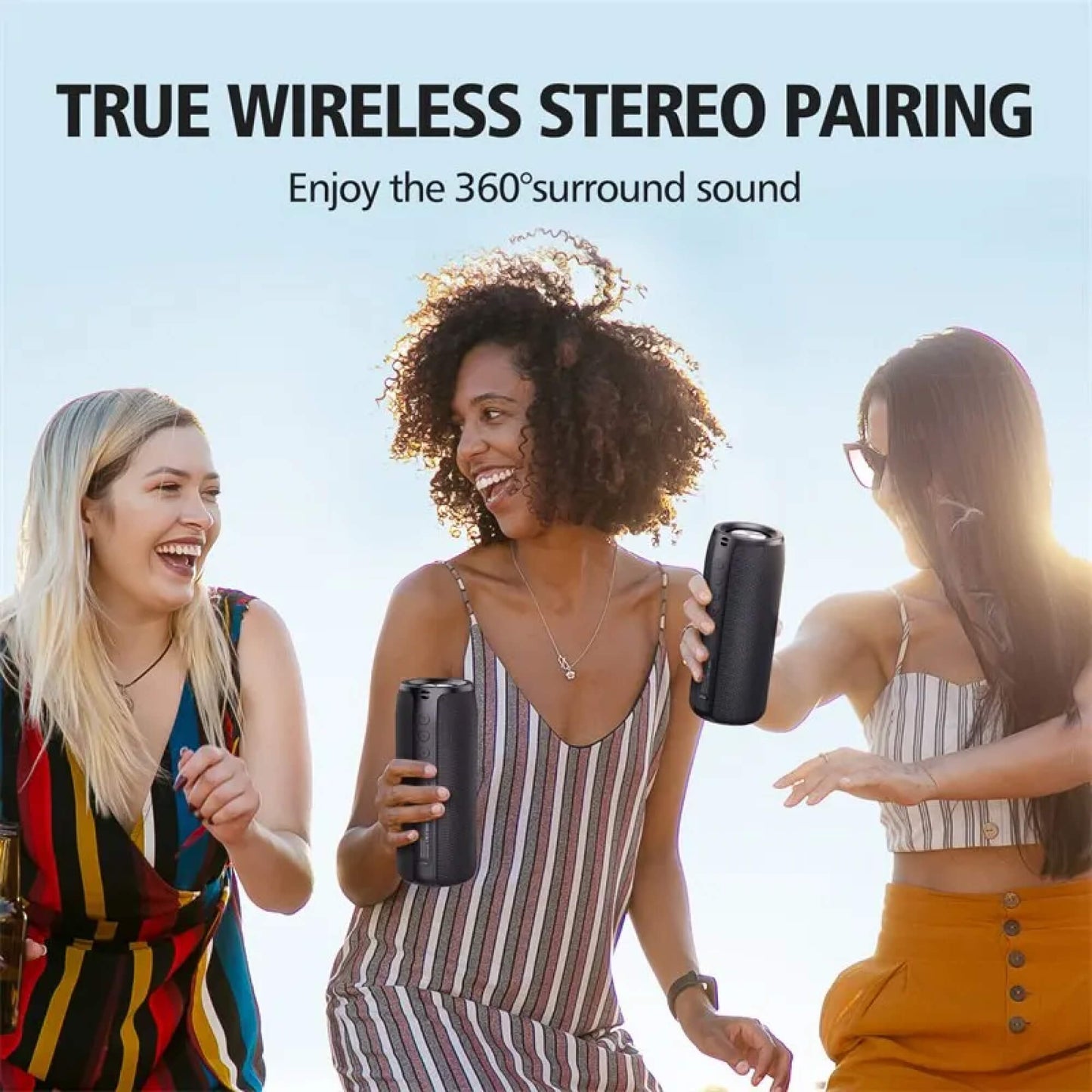 Skanto | Best Waterproof Bluetooth Wireless Speaker x360 Compact Small