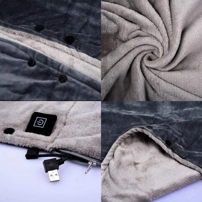 Skanto | Electric Heated Throw Blanket and Underblanket Poncho with Fleece