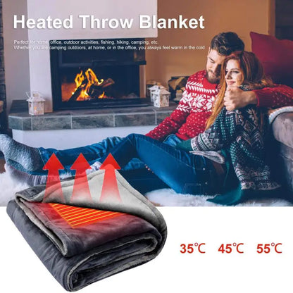 Skanto | Electric Heated Throw Blanket and Underblanket Poncho with Fleece