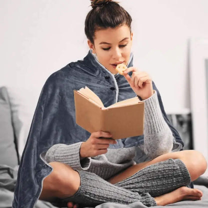 Skanto | Electric Heated Throw Blanket and Underblanket Poncho with Fleece