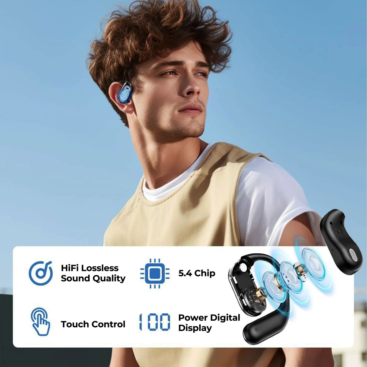 Skanto | Smart AI Translation Earbuds – 144 Language Translator