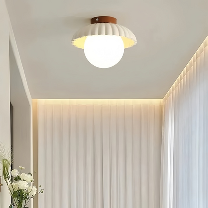 Skanto | Ceiling Lamp with Frosted Glass Shade for Warm Hallway Light
