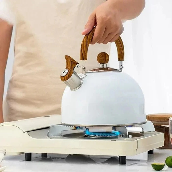 BowLift | Whistling Stovetop Kettle, Induction & Gas Compatible with Heat Resistant Handle