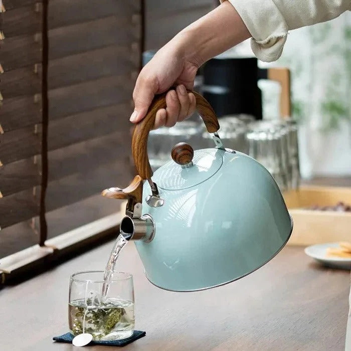 BowLift | Whistling Stovetop Kettle, Induction & Gas Compatible with Heat Resistant Handle