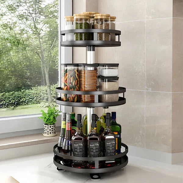 Skanto | 3-Tier Rotating Metal Organizer