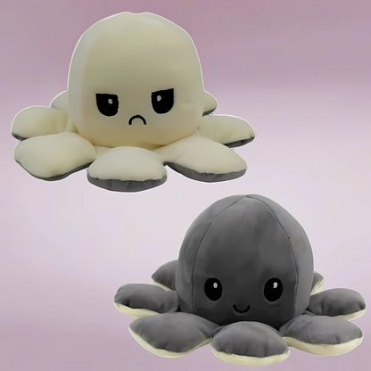 Reversible plush toy octopus