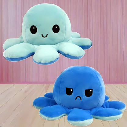 Reversible plush toy octopus