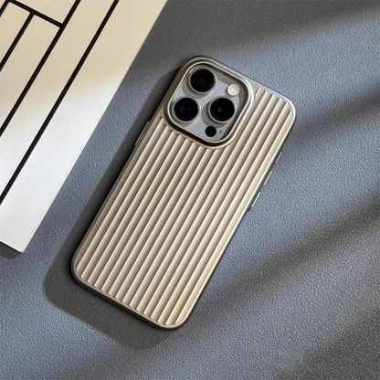 Slim, shockproof phone case with a ribbed, matte surface