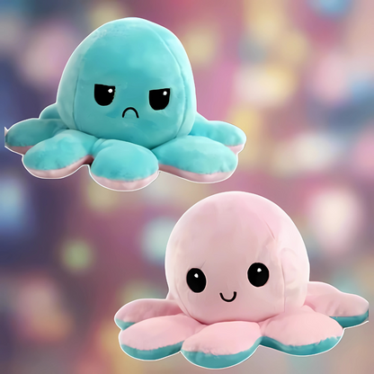 Reversible plush toy octopus