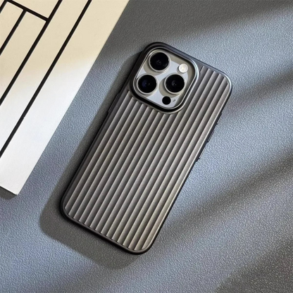 Slim, shockproof phone case with a ribbed, matte surface