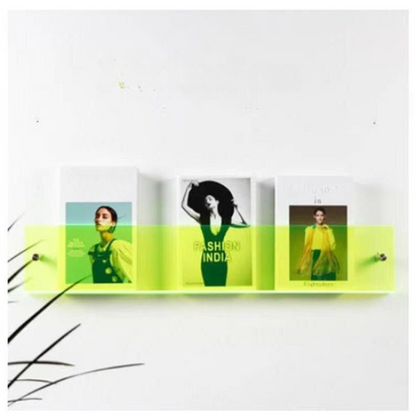 BowLift | Wall Shelf Clear Acrylic Magazine Holder