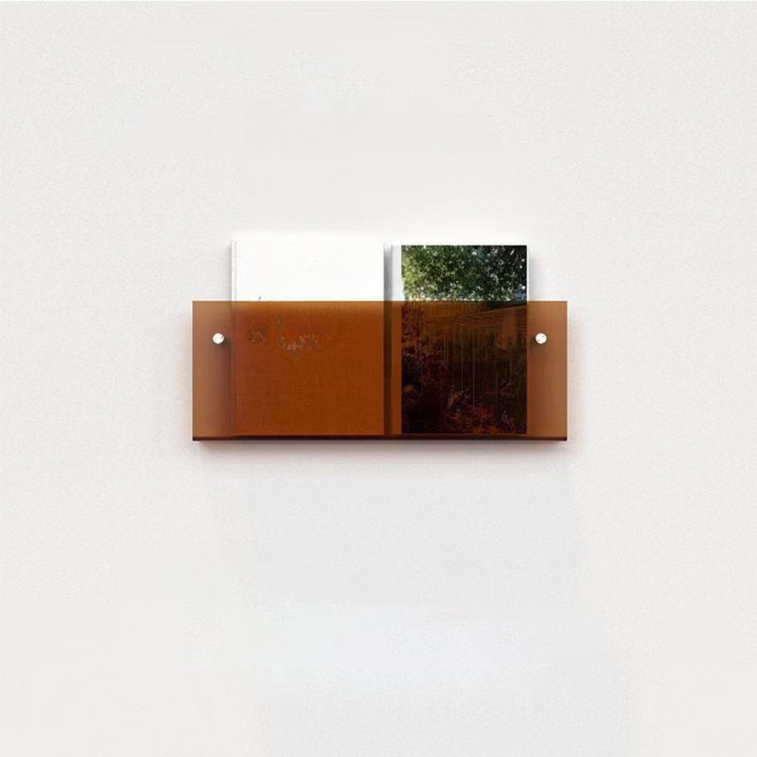 BowLift | Wall Shelf Clear Acrylic Magazine Holder