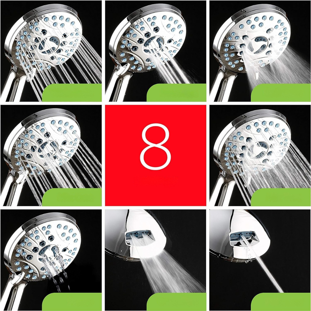 Skanto | Adjustable High-Pressure Chrome Shower Head Set
