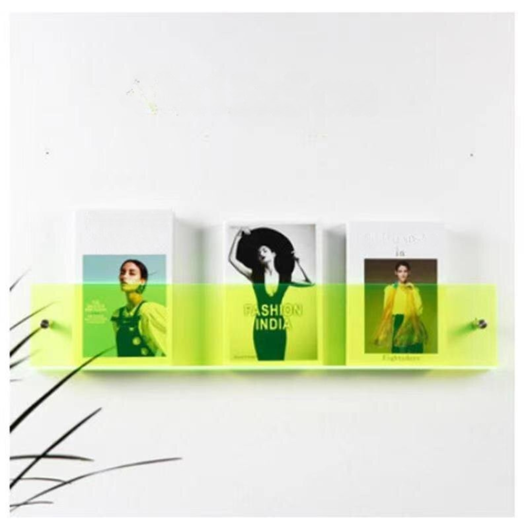 BowLift | Wall Shelf Clear Acrylic Magazine Holder