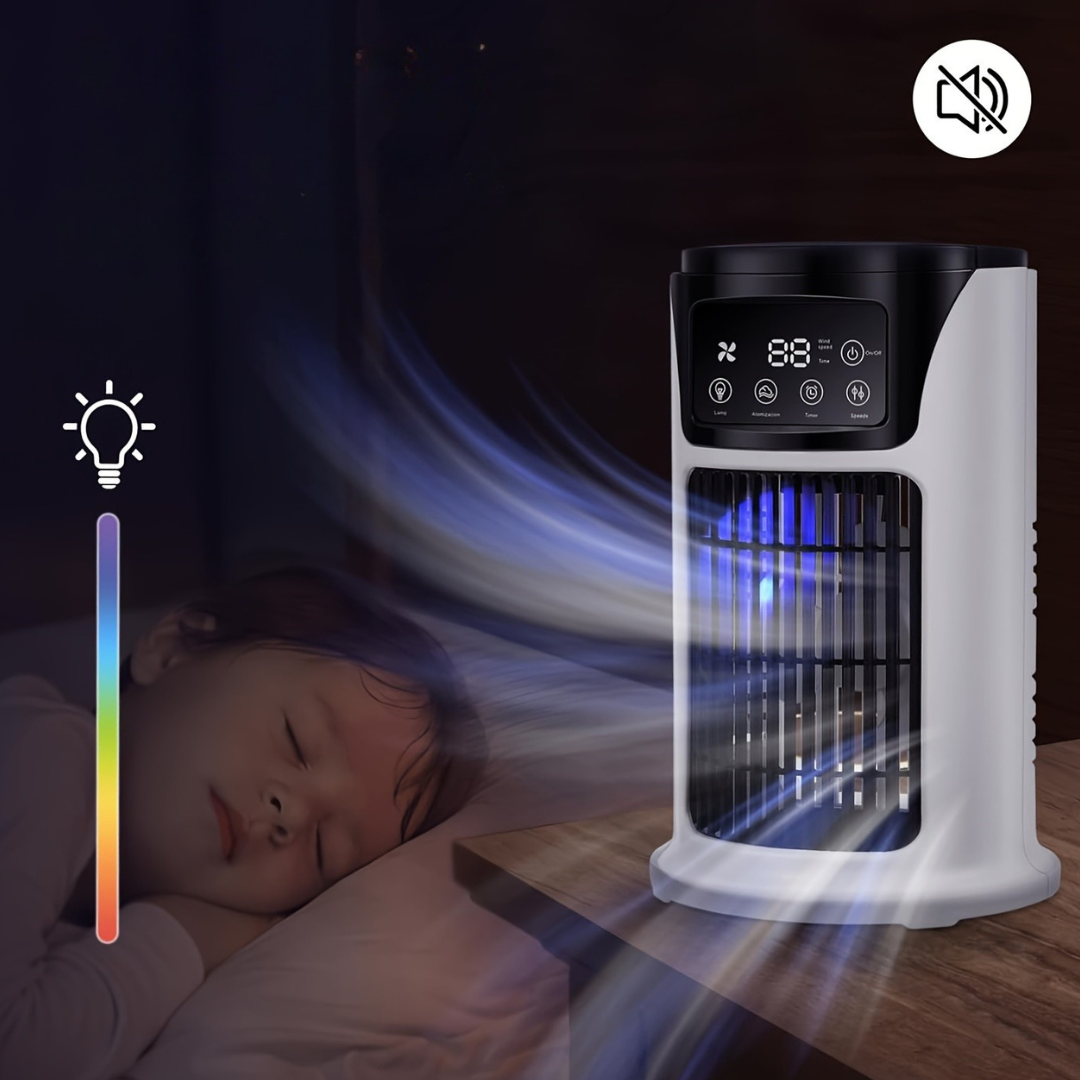 Portable Air Cooler Humidifier Fan USB White | Skanto