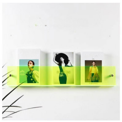 BowLift | Wall Shelf Clear Acrylic Magazine Holder