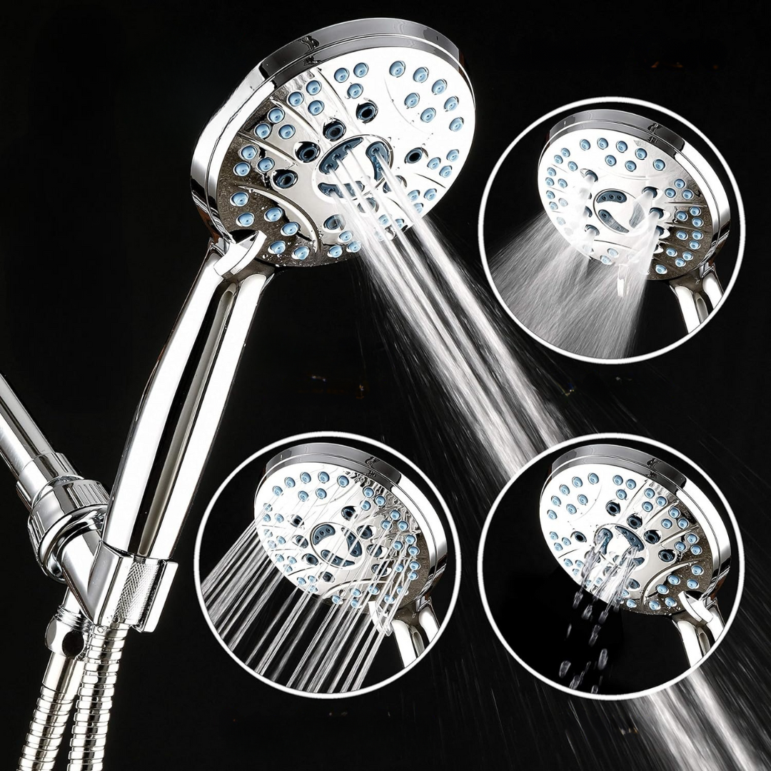 Skanto | Adjustable High-Pressure Chrome Shower Head Set