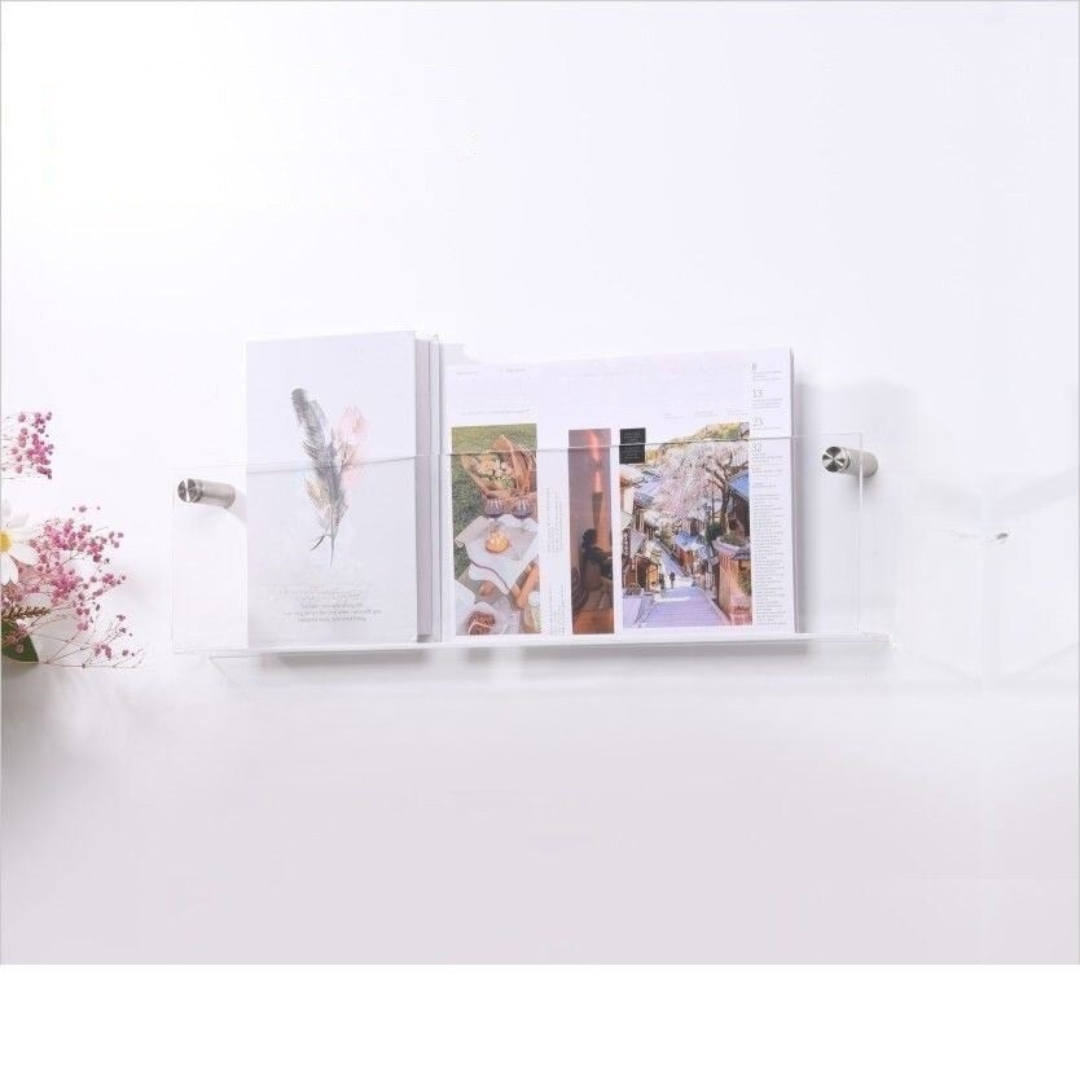 Kalsten | Wall Shelf Clear Acrylic Magazine Holder