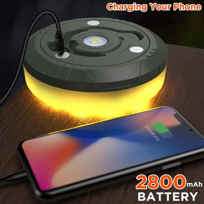 Skanto | 4-in-1 Camp Light – Portable Camping Lantern, 8-Mode Light Sources, Rechargeable Power Bank for Outdoor Adventures