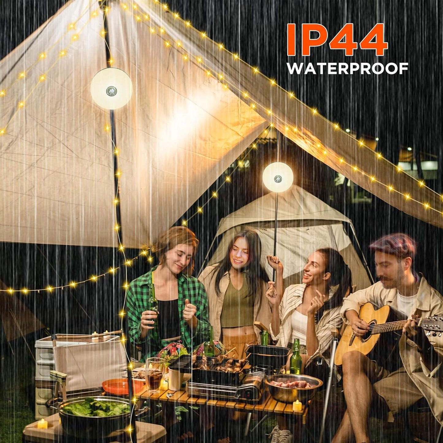 Skanto | 4-in-1 Camp Light – Portable Camping Lantern, 8-Mode Light Sources, Rechargeable Power Bank for Outdoor Adventures