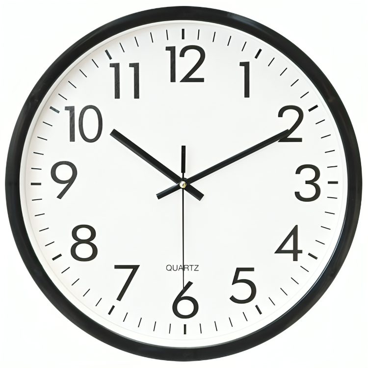 BowLift | Timeless Elegant Atomic Wall Clock – Precision Timekeeping, Indoor & Outdoor Use, 34cm