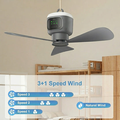 Home Cool Portable Rechargeable RC Hanging Lamp Fan | Karnz