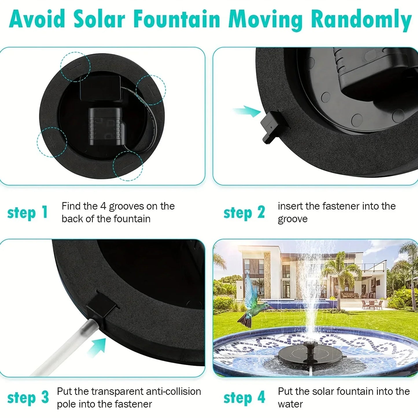BowLift | Solar Bird Bath Fountain