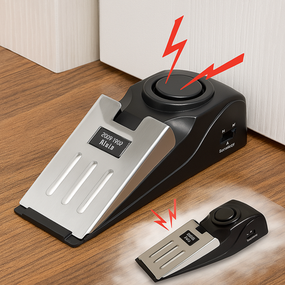 Portable wireless alarm door stopper | Brehn