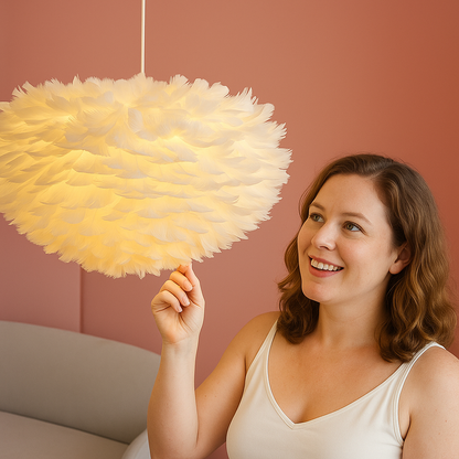 Cloud Like Realistic Feather Chandelier | Karnz