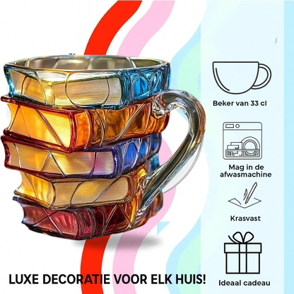 BowLift | BookCup 3D Mug – Hand-Painted Literature Mug in Book Shape