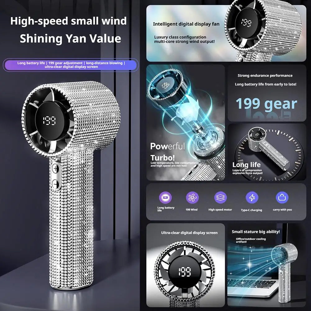 Brehn | Diamond Breeze Handheld Fan