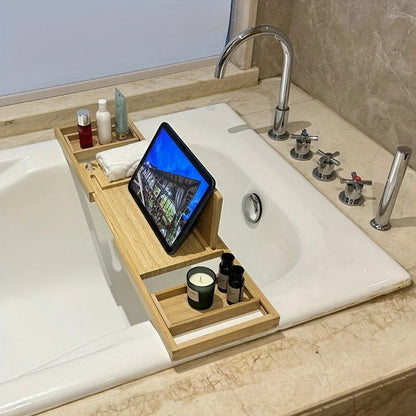 Skanto | Bamboo Bathtub Tray