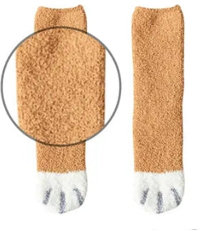 BowLift | Cozy Cat Paw Socks – Plush Fleece Ankle Socks with Elastic Fit