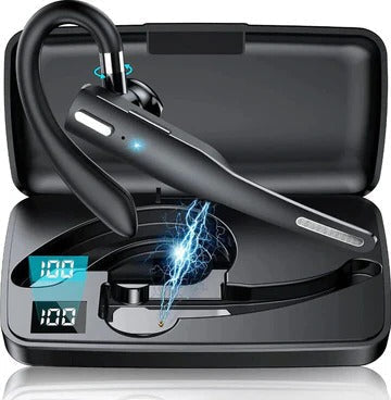 Wireless Bluetooth 5.1 Headset/Earbuds with two microphones and noise cancellation for truck drivers