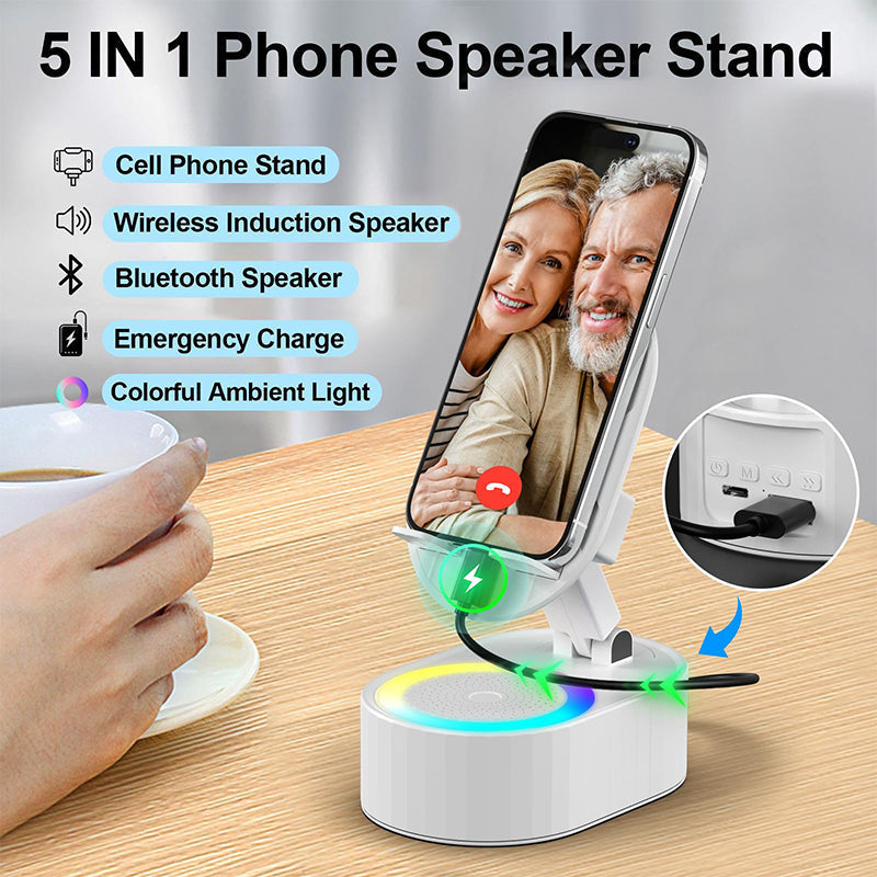 BowLift | 360° Adjustable Phone Stand with Built-in Bluetooth Speaker