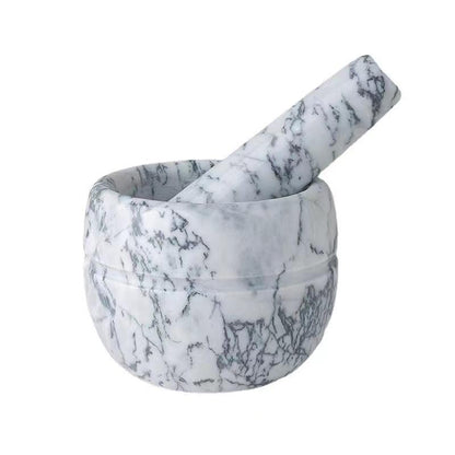 Skanto | Marble Mortar and Pestle; Size: 13*13*9cm; Pestle: R5*15cm;