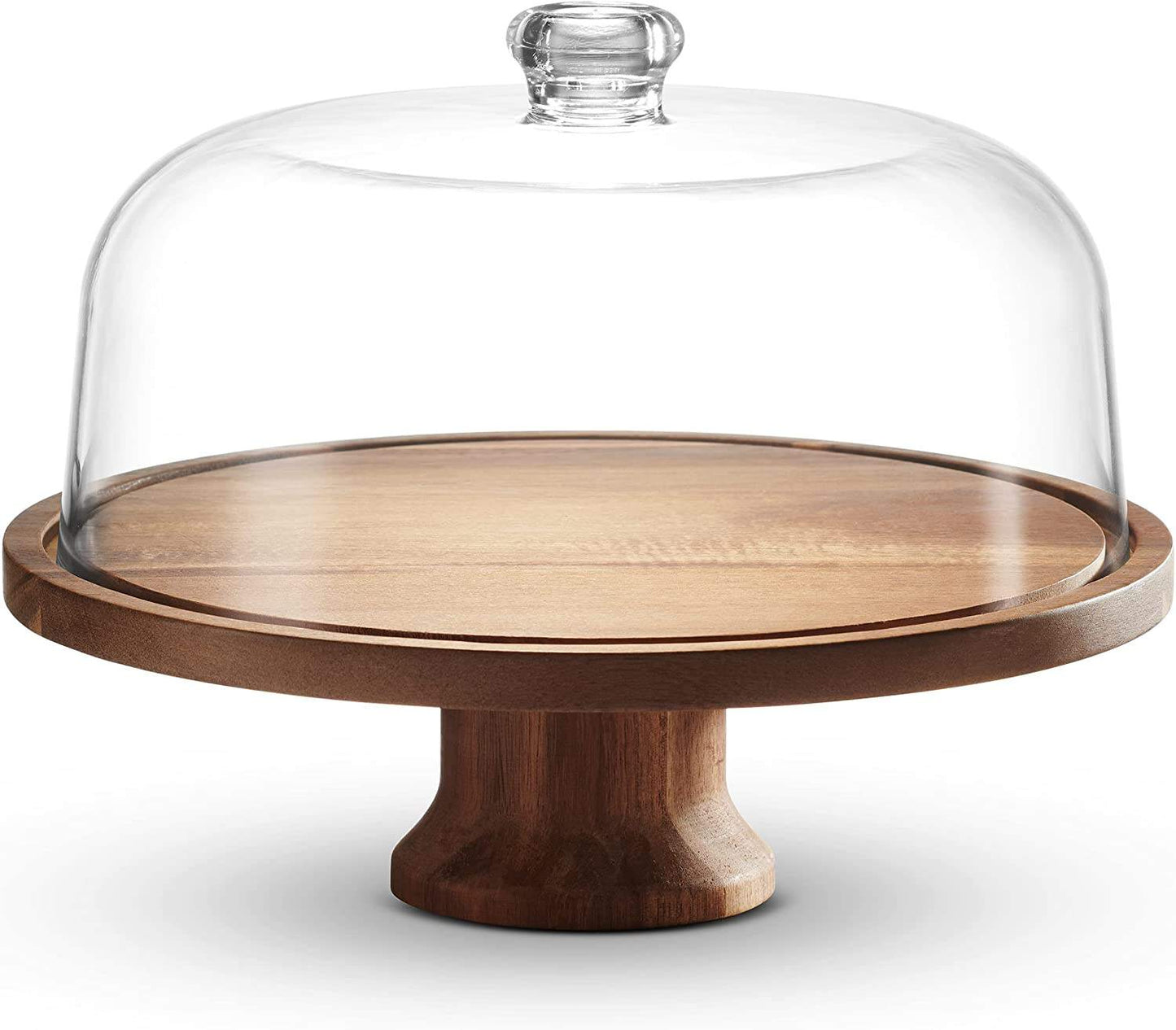 Skanto | Cake Stand Cake Plate Serving Platter, Acacia Wood