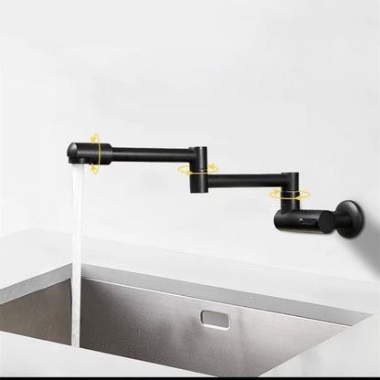 Skanto | Wall-Mounted Foldable Chrome Pot Filler Faucet