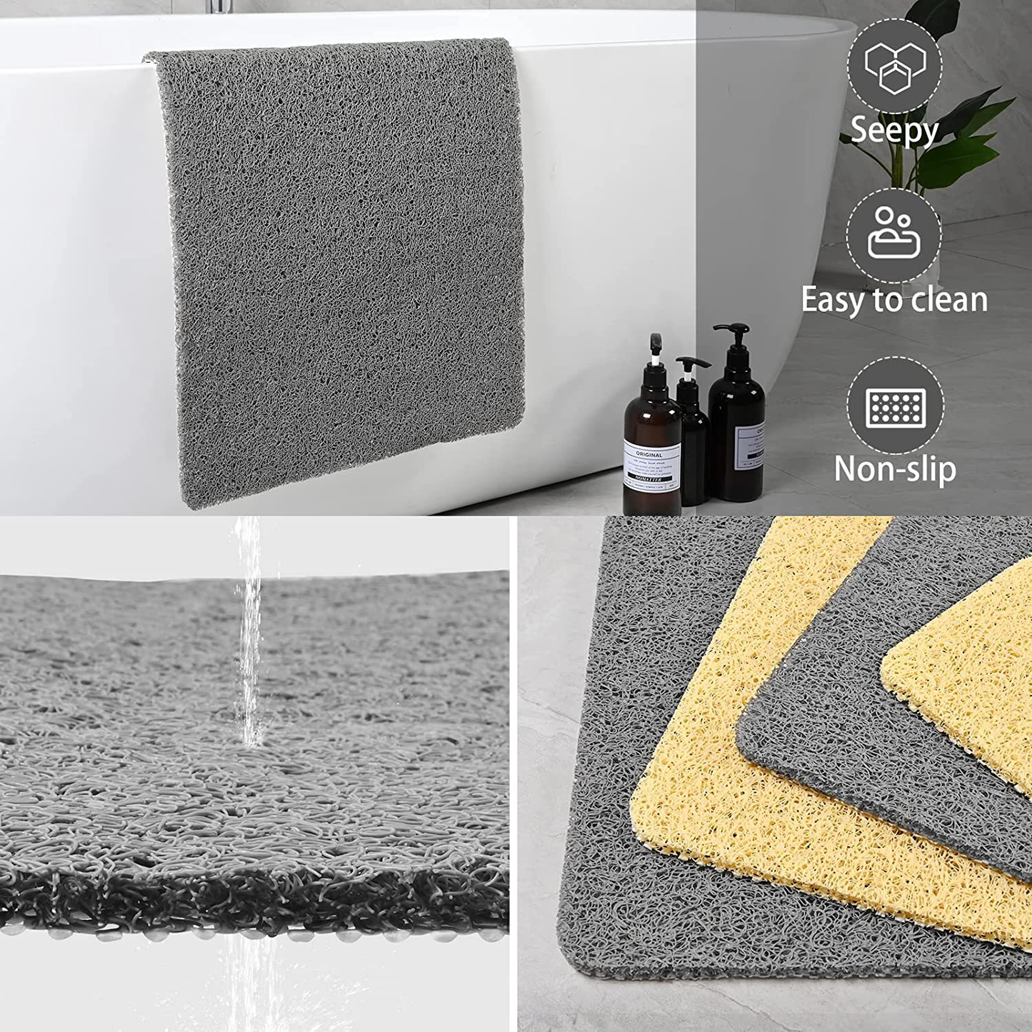 Skanto | Non-Slip Shower Mat Quick-Drying Anti-Mold