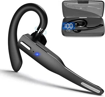 Wireless Bluetooth 5.1 Headset/Earbuds with two microphones and noise cancellation for truck drivers