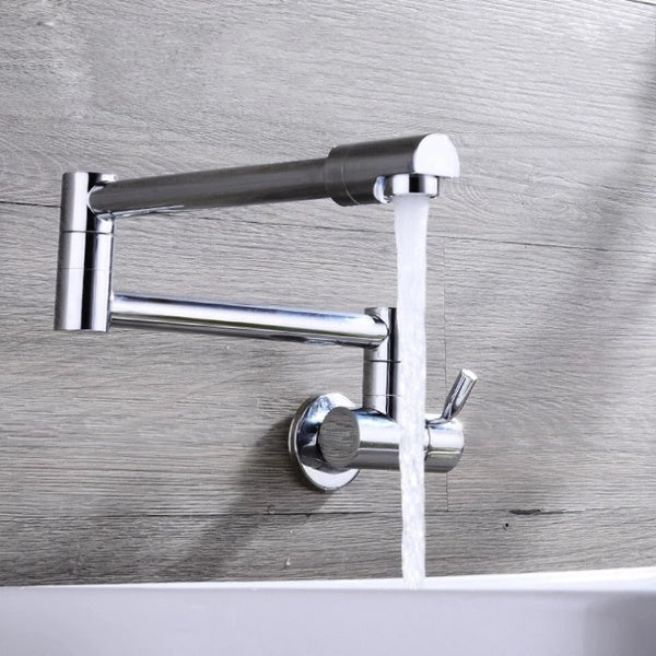 Skanto | Wall-Mounted Foldable Chrome Pot Filler Faucet