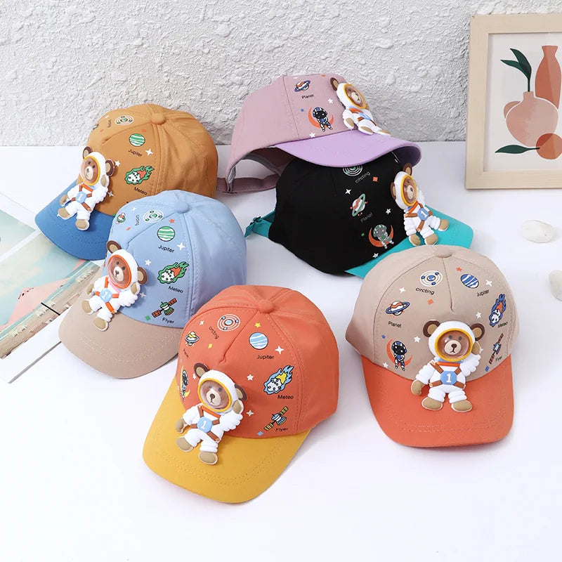 BowLift | Sunshine – Kids Baseball Cap with Bear and Planet Designs