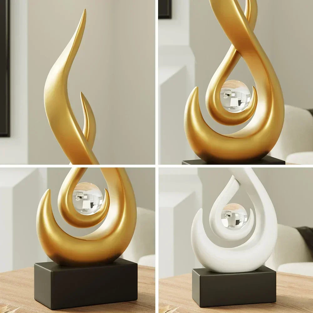 BowLift | Serenity Abstract Sculpture – Modern Artistic Home Decor Accent Piece