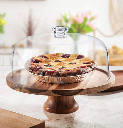 Skanto | Cake Stand Cake Plate Serving Platter, Acacia Wood