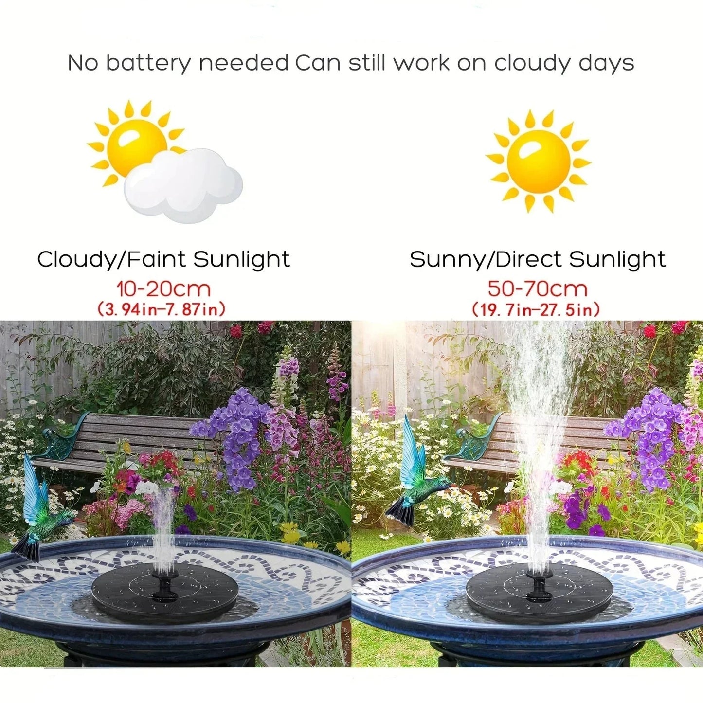 BowLift | Solar Bird Bath Fountain