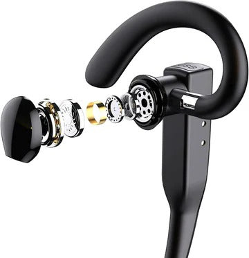 Wireless Bluetooth 5.1 Headset/Earbuds with two microphones and noise cancellation for truck drivers