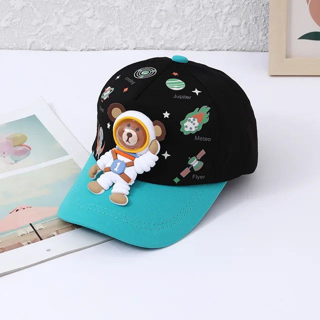 BowLift | Sunshine – Kids Baseball Cap with Bear and Planet Designs