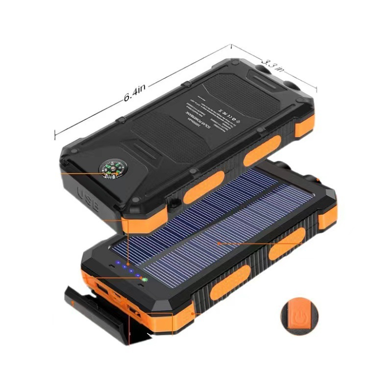 Skanto | Solar Power Bank Waterproof Dual USB Charger