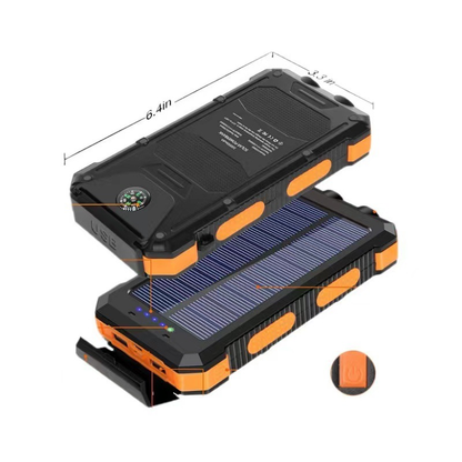 Skanto | Solar Power Bank Waterproof Dual USB Charger
