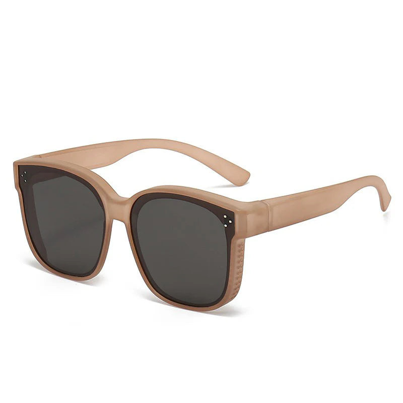 Sun protection that fits over sunglasses